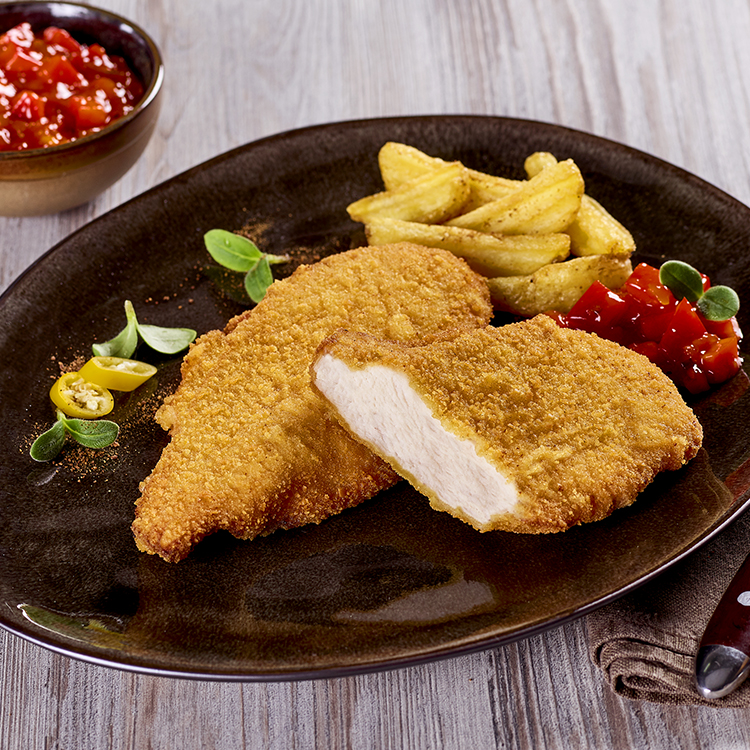 2100 Hähnchenschnitzel paniert - Sprehe Feinkost